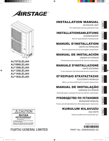 Fujitsu AJY162LELAH Installation Manual | Manualzz