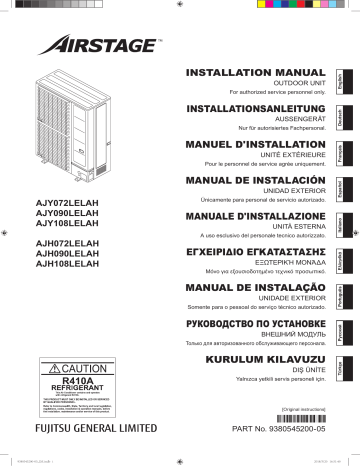 Fujitsu AJH072LELAH Yükleme Rehberi | Manualzz
