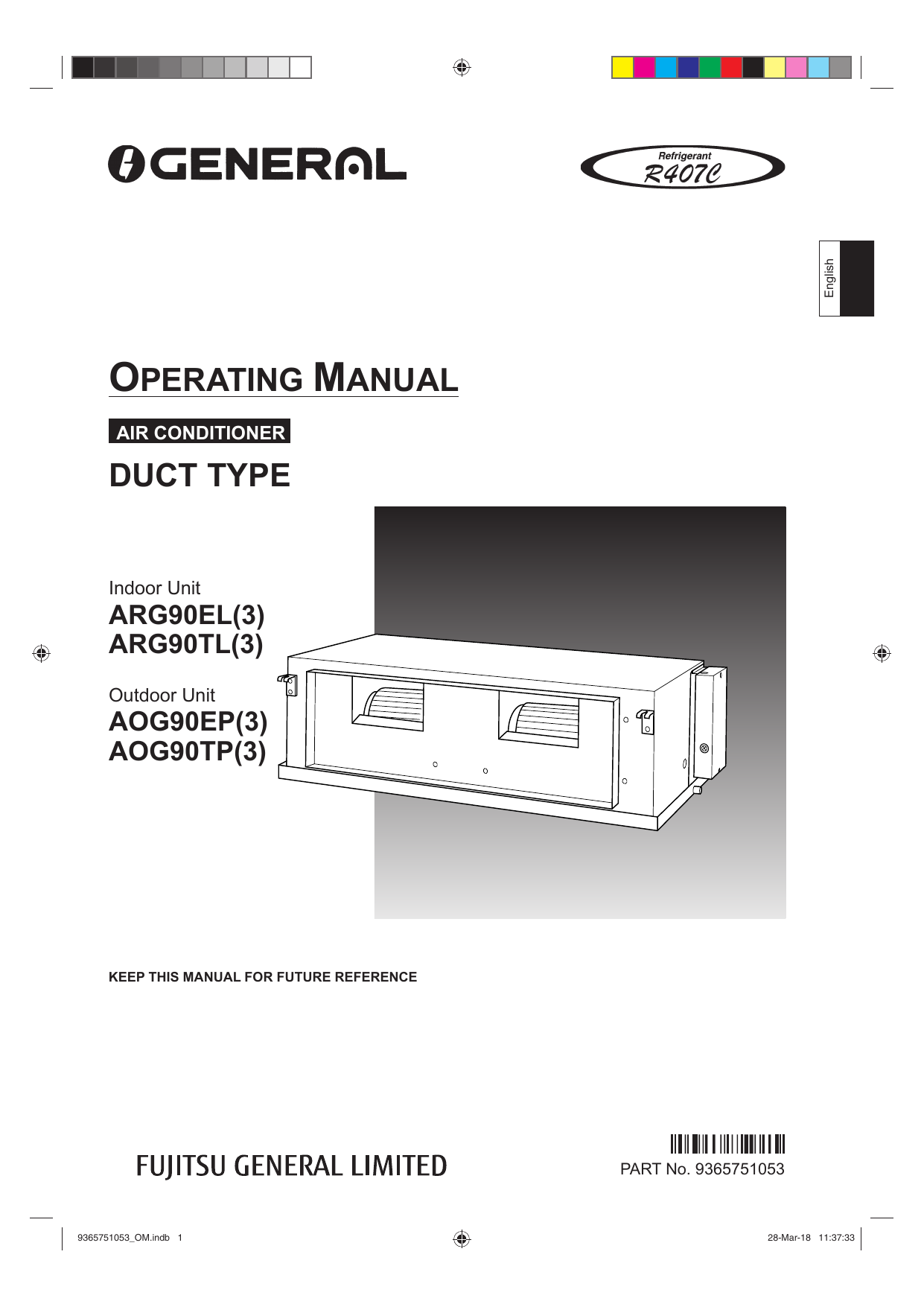 Fujitsu ARG90ELC3 Operation Manual | Manualzz