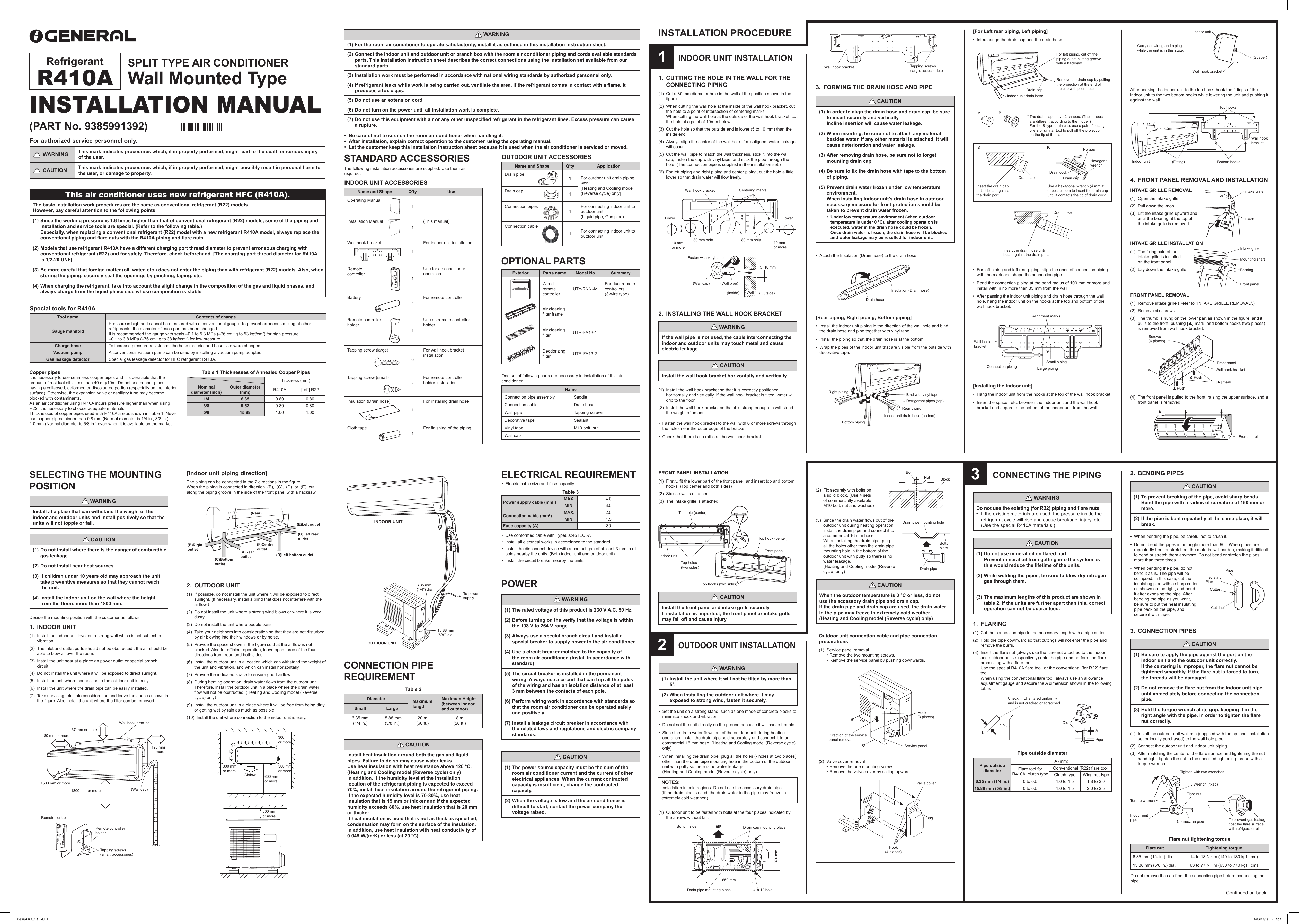 Fujitsu Asga22fttd B Asga22ftta Asga22fttc B Installation Manual Manualzz