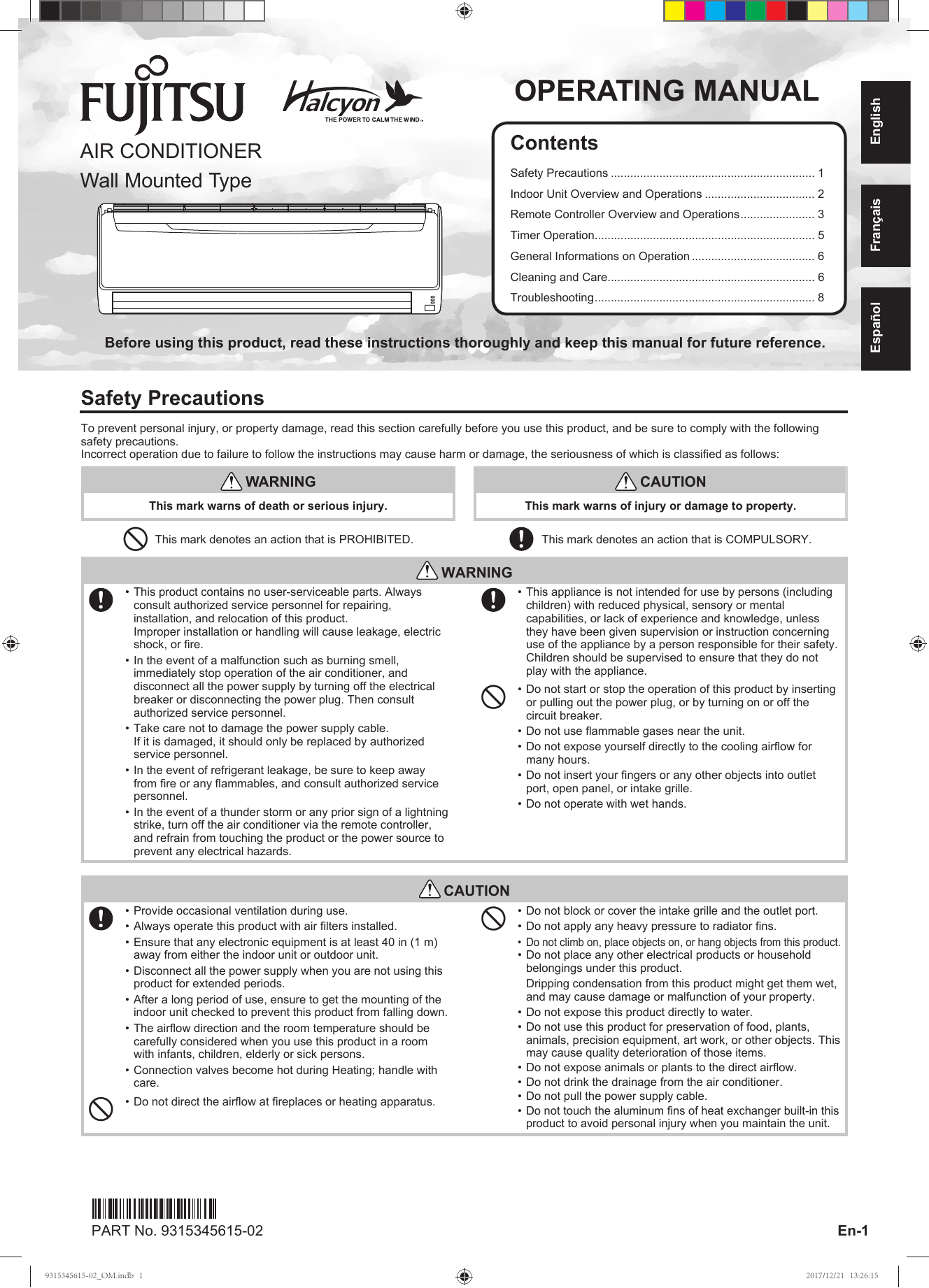 Fujitsu ASU30RLXB Operation Manual | Manualzz