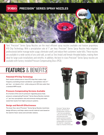 Toro Precision Series Spray Nozzles Sheet | Manualzz