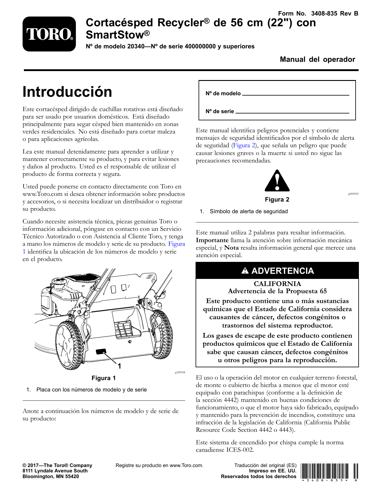 Toro 22in Recycler Lawn Mower User Manual Manualzz