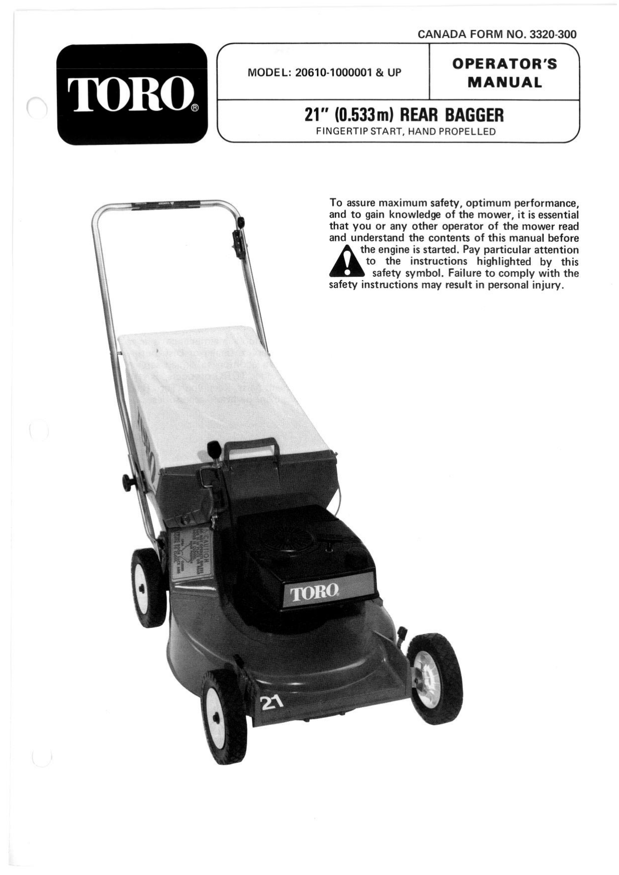 Toro Lawn Mower Model 20379 Manual