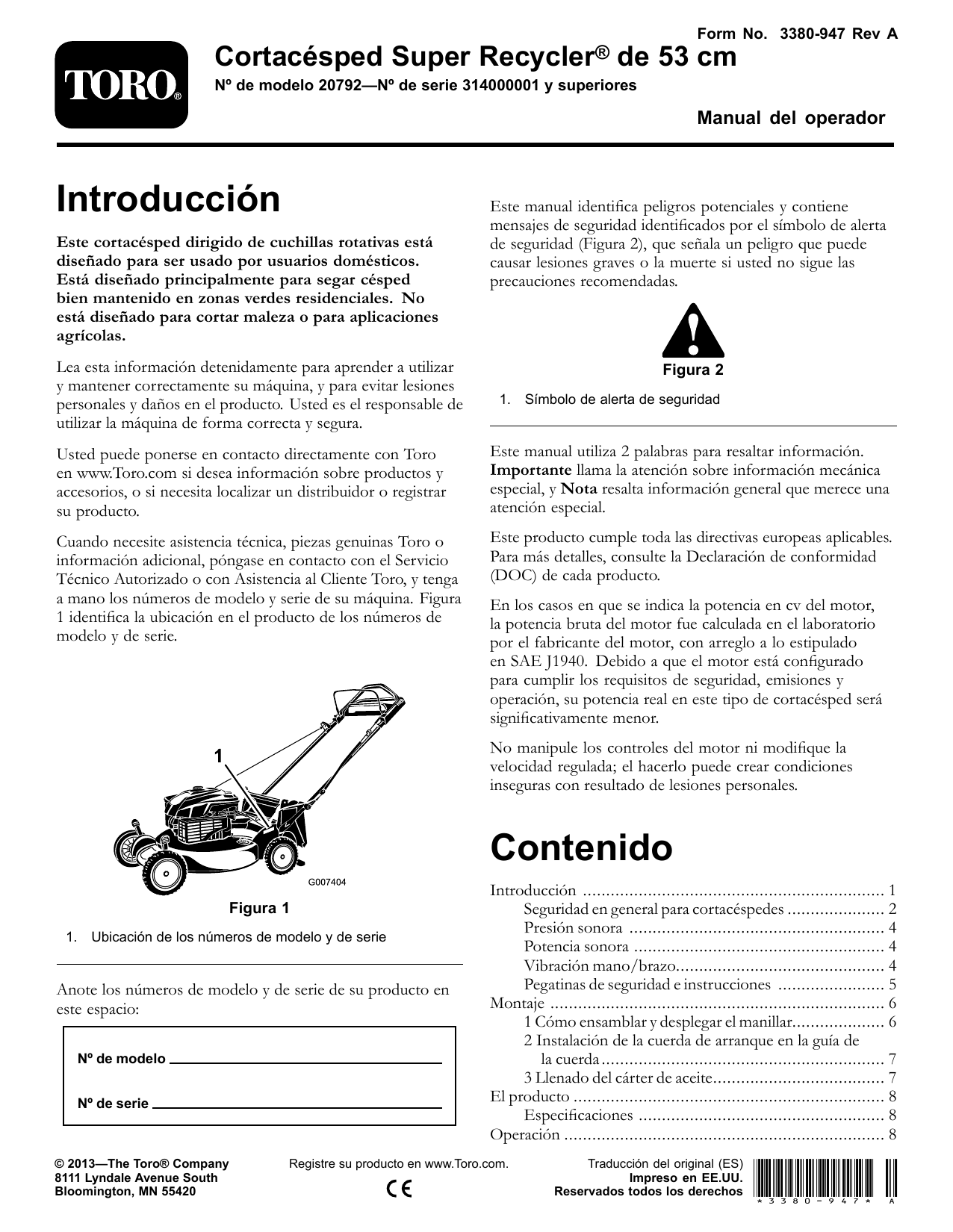 toro-53cm-super-recycler-lawn-mower-walk-behind-mower-manual-de-usuario