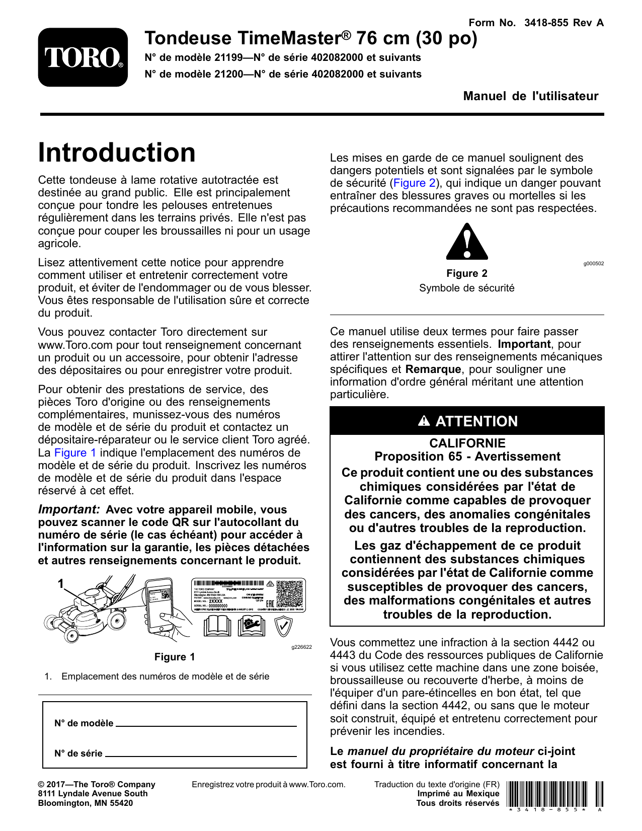 Toro TimeMaster 30in Lawn Mower User manual | Manualzz