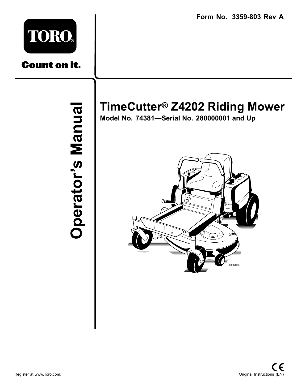 Toro z4202 best sale