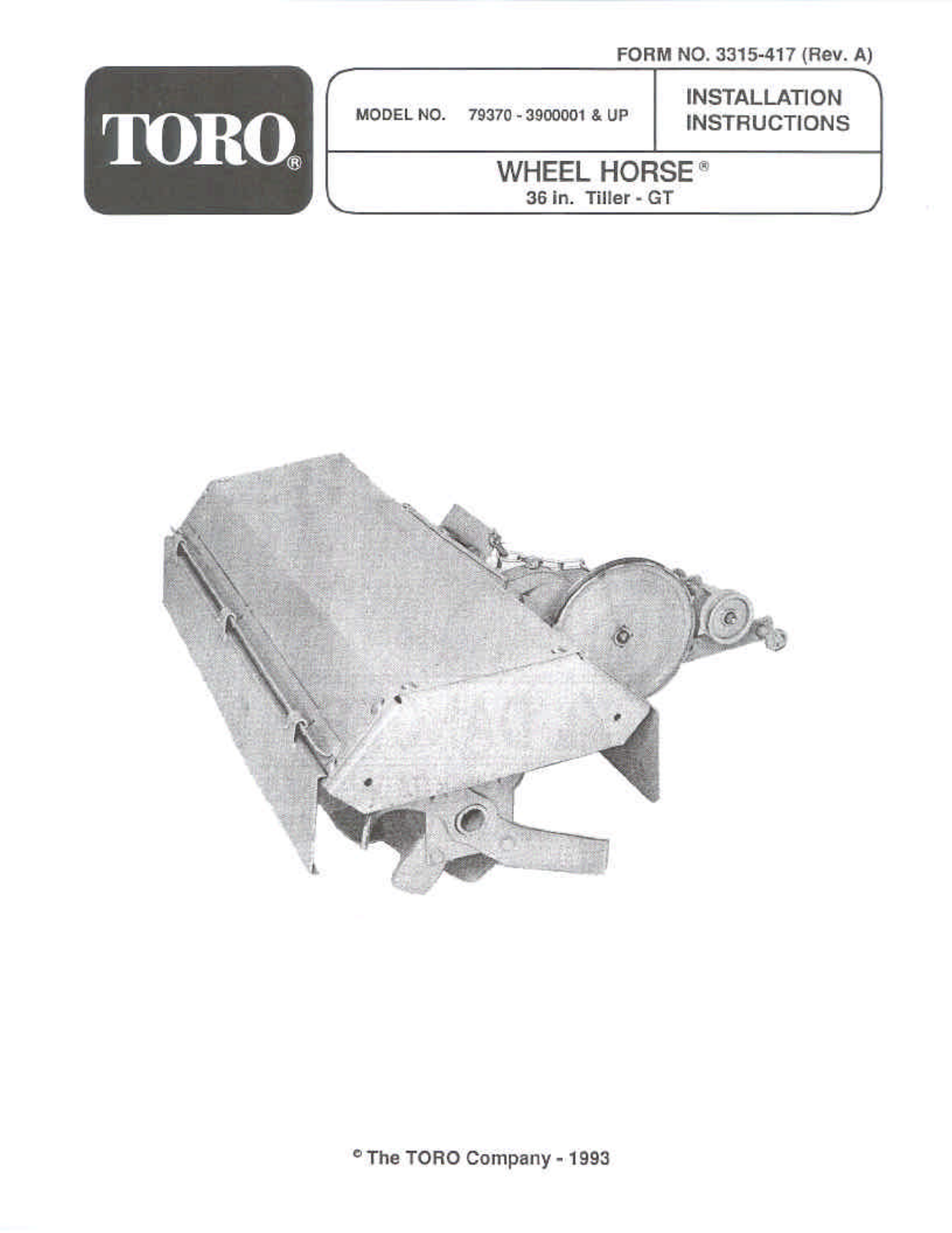 Wheel horse best sale tiller parts