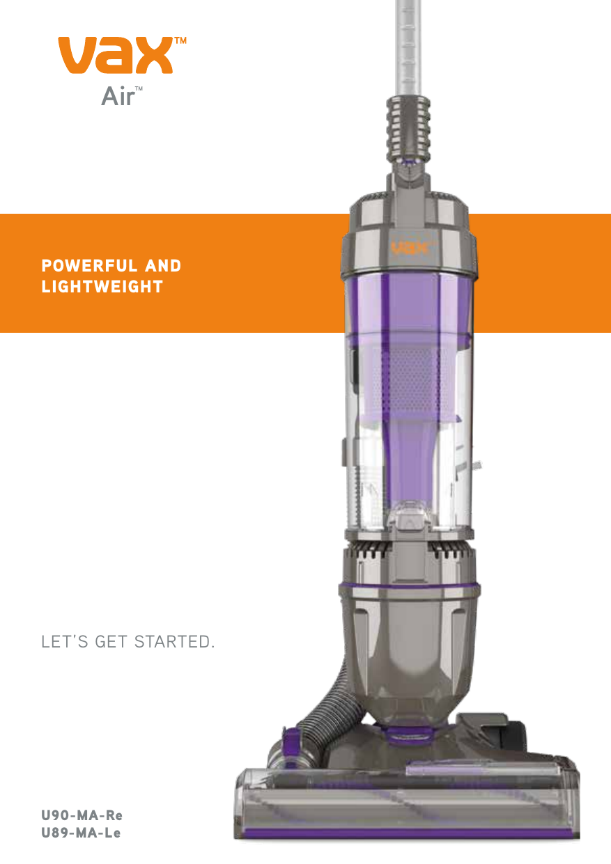 Vax Air Living Upright Vacuum Cleaner 