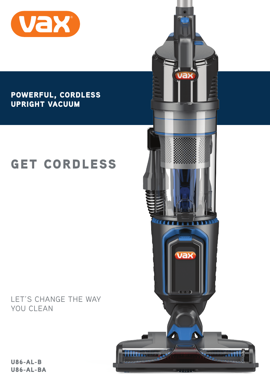 Vax Air Cordless Upright Vacuum Cleaner 