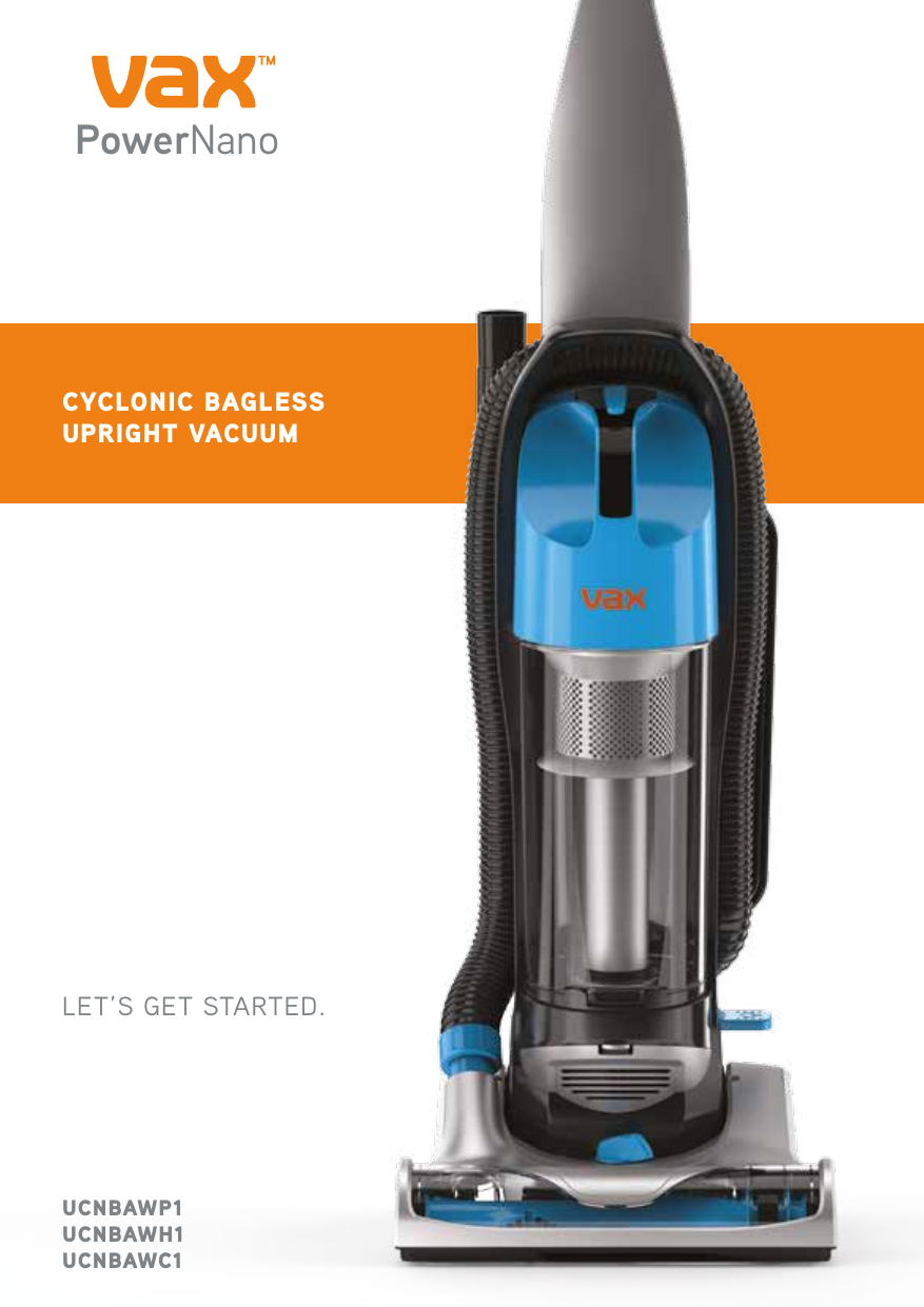 Vax Power Nano Upright Vacuum Cleaner Owner Manual Manualzz