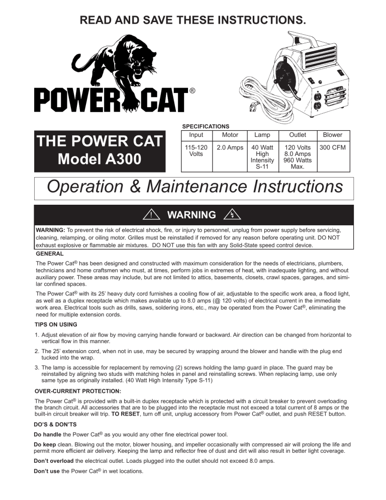powercat blower fan