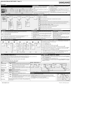 ESP 23871-23872 Sangamo Time Switch Manual | Manualzz