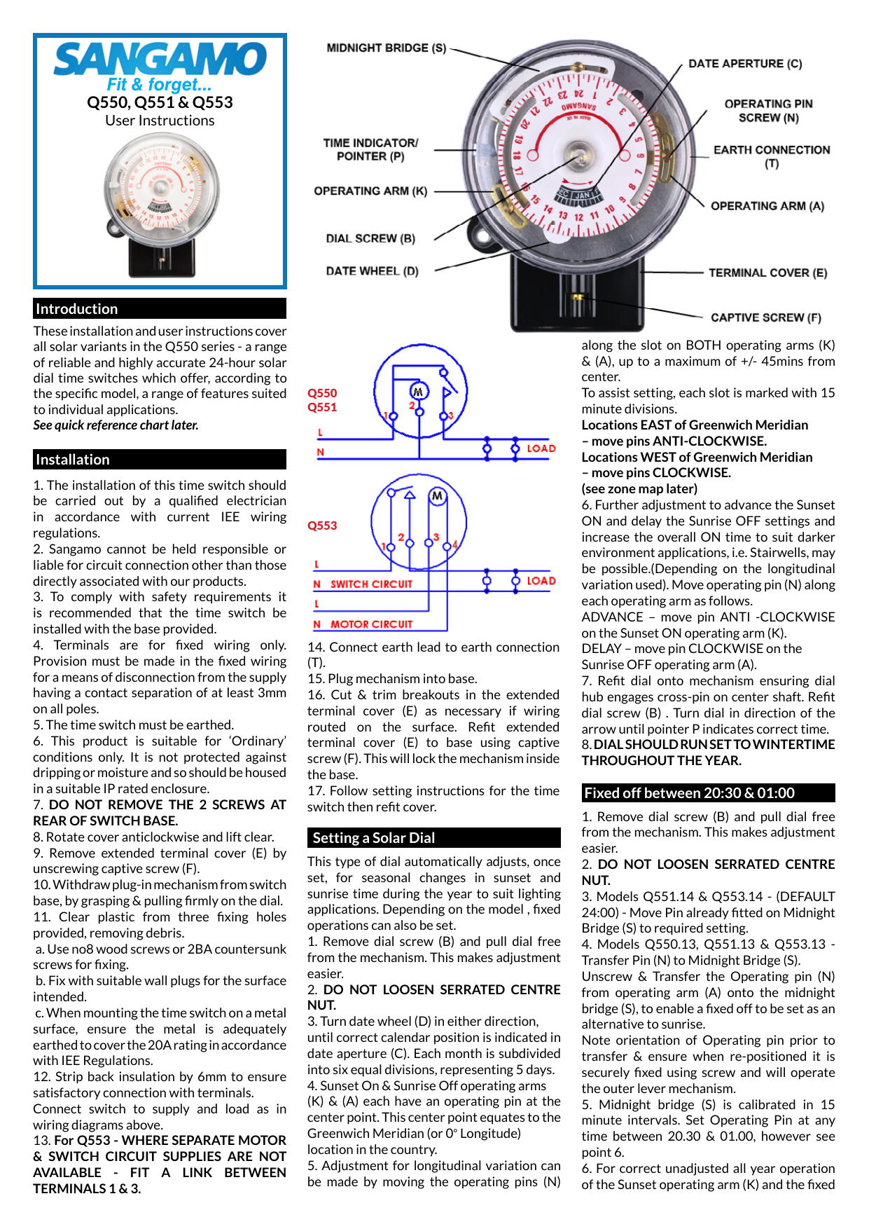 Sangamo Time Clock Wiring Diagram Wiring Diagram