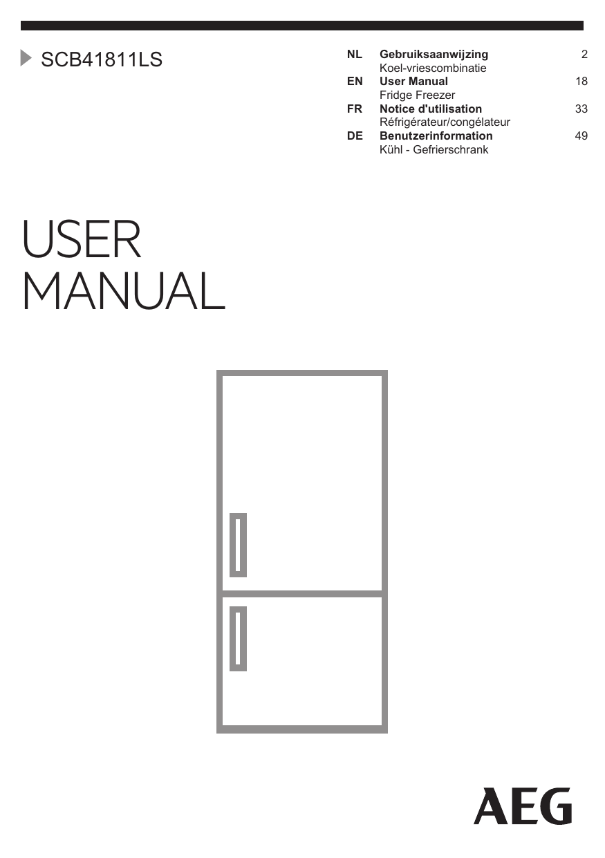Aeg Scb41811ls User Manual Manualzz