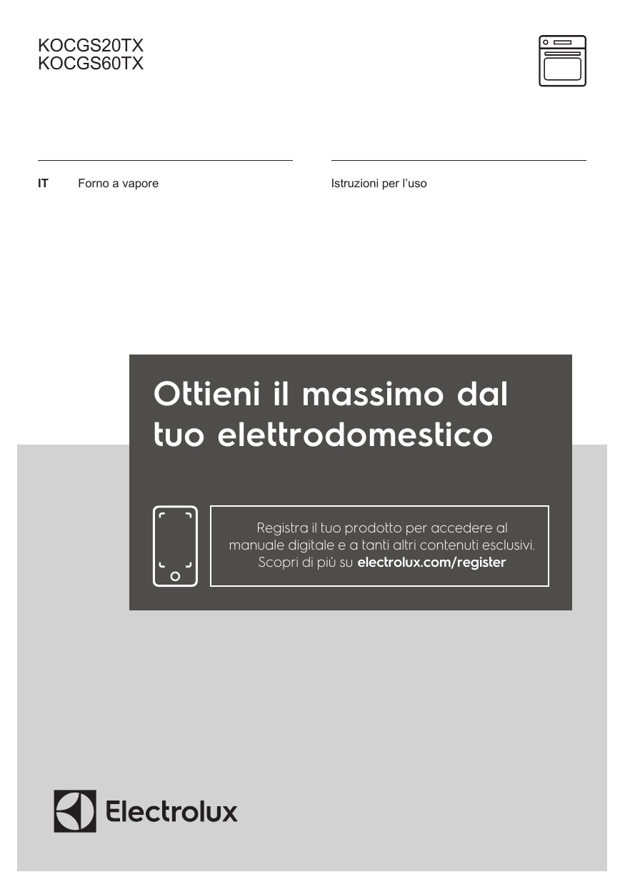 Electrolux KOCGS60TX Manuale utente | Manualzz