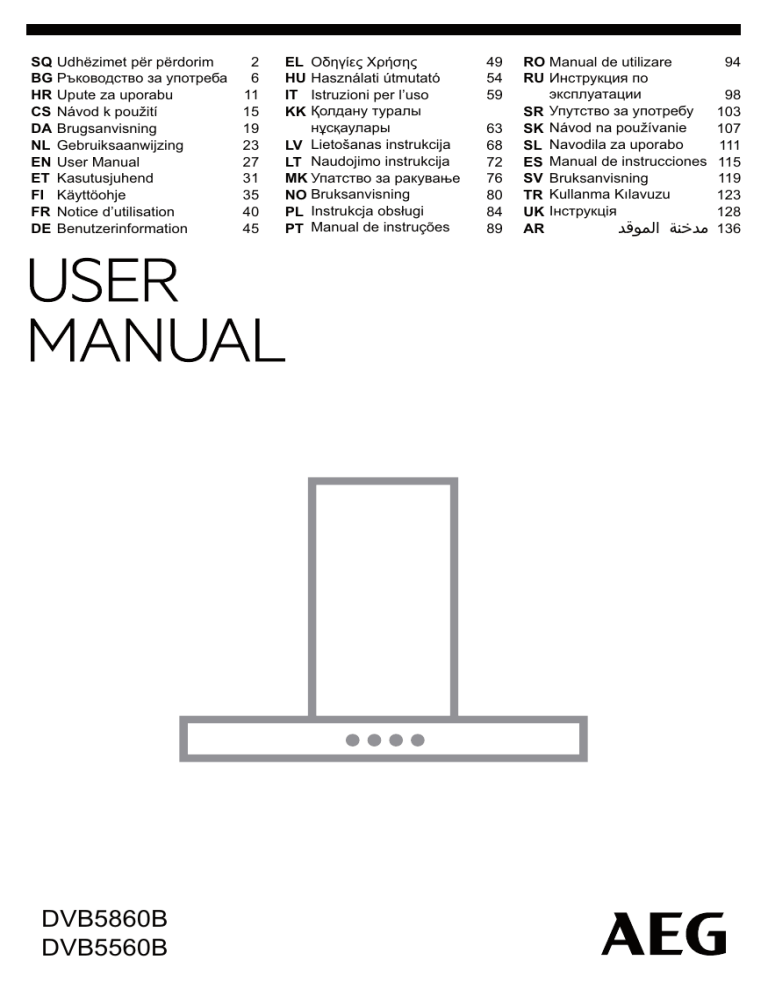 Aeg Dvb5860b User Manual Manualzz