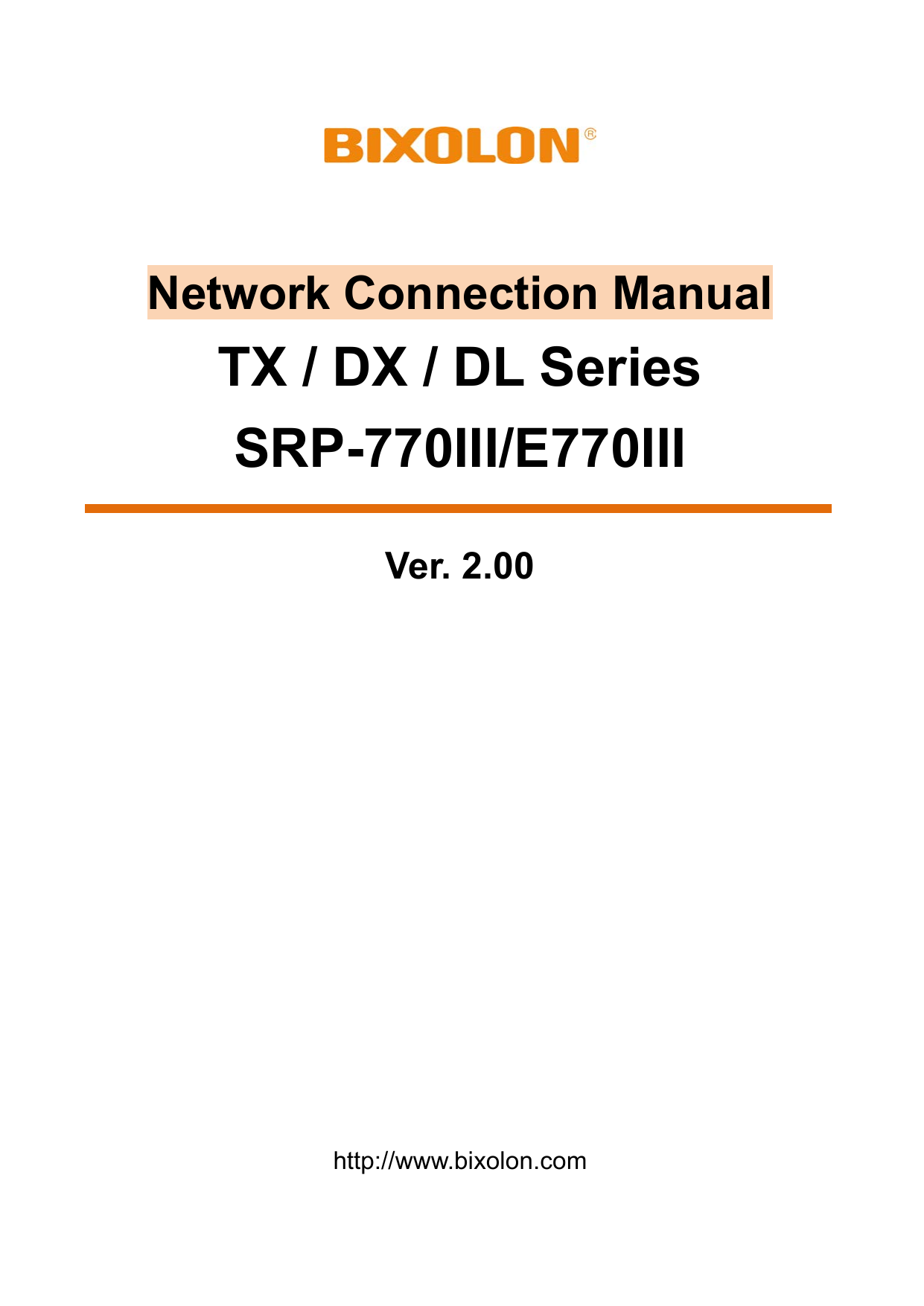 BIXOLON SLPDX220 Label Printer Network Connection Manual Manualzz