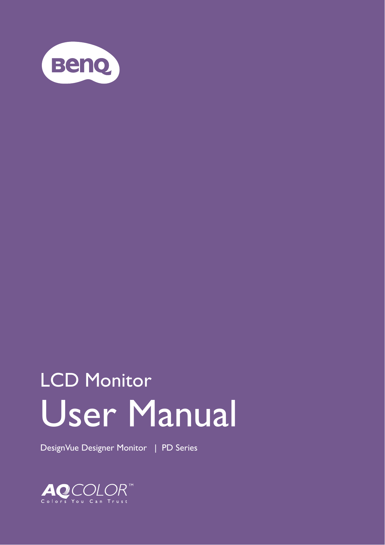 Benq Pd2700q Lcd Monitor User Manual Manualzz