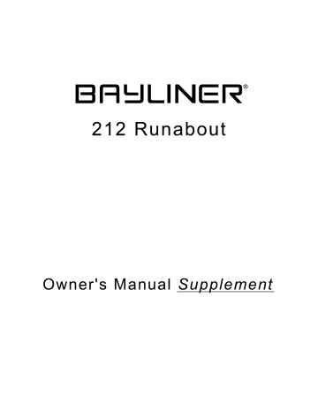 Bayliner 2004 212 Runabout Owner Manual | Manualzz