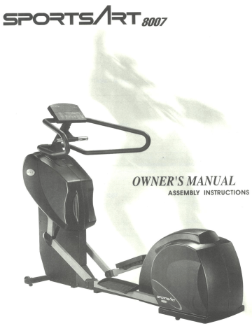 SportsArt 8007 Owner's manual | Manualzz