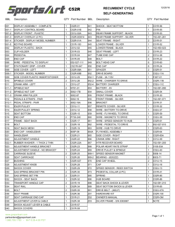 SportsArt C52R User manual | Manualzz