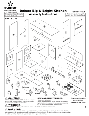 kidkraft big and bright kitchen assembly