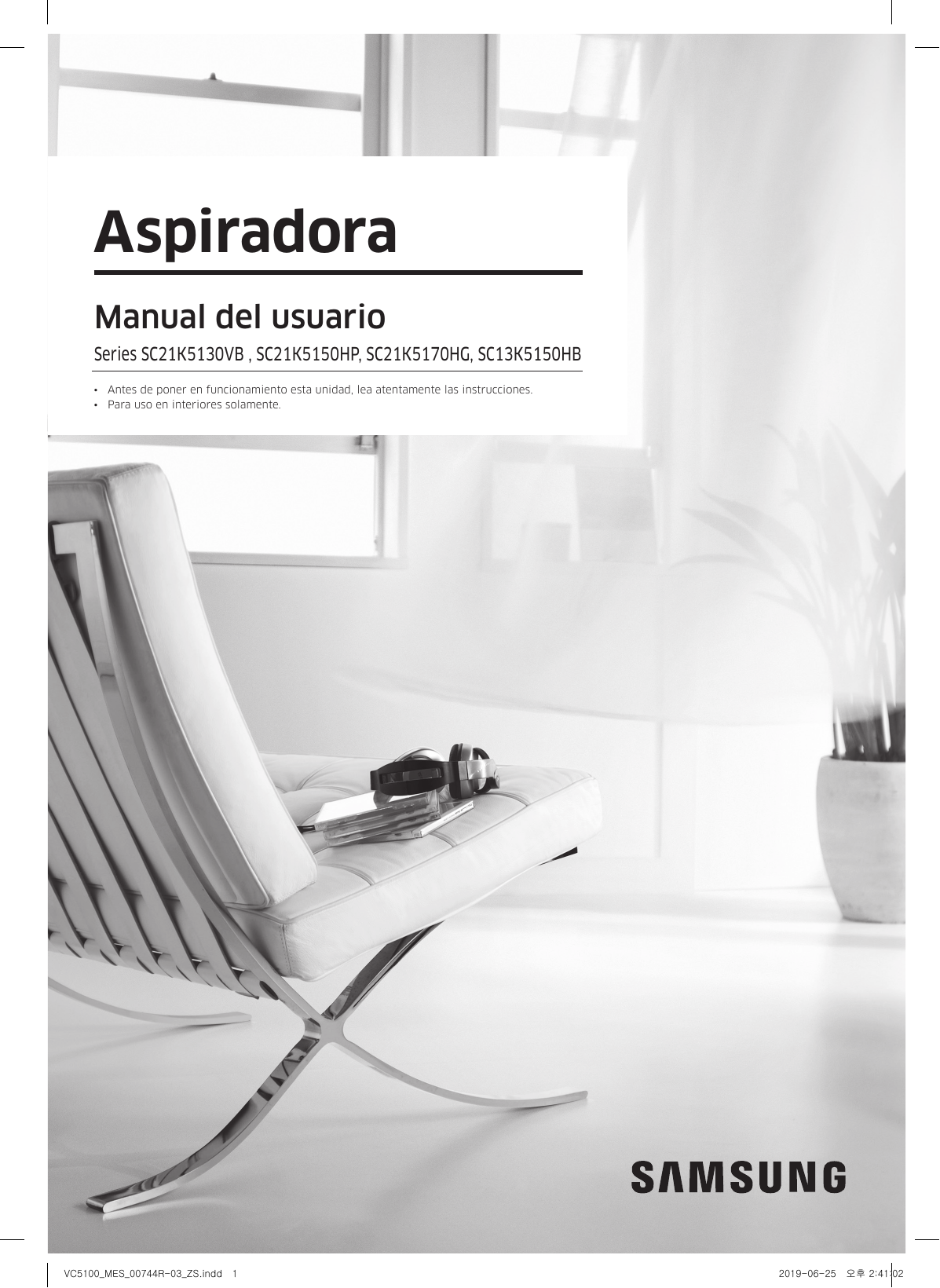 Samsung Aspiradora sin Bolsa, Anti-Tangle Basic, 2100W Manual de usuario |  Manualzz