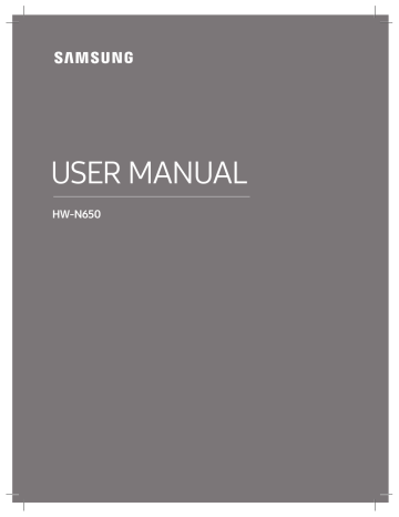 Samsung 360 W 5.1 Ch Soundbar HW-N650/ZN User manual | Manualzz
