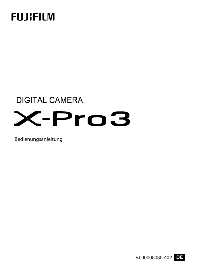 Fujifilm X Pro3 Owner S Manual Manualzz