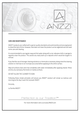ANZZI LSAZ027-096B Clavier Series Deco-Glass Vessel Sink in Lustrous Blue with Enti Faucet in Brushed Nickel Use and Care Manual
