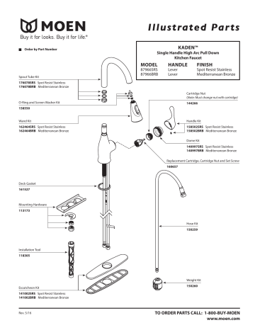 Moen Wetherly Kitchen Faucet Parts Diagram | Reviewmotors.co