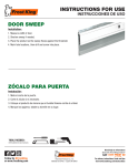 Frost King A79/36A 2 in. x 36 in. Silver Premium and Reinforced Rubber Door Sweep Instructions for use