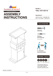 Furniture of America YNJ-18714C13 Benny 8-Bottle Chestnut Brown Mini Bar Instructions / Assembly