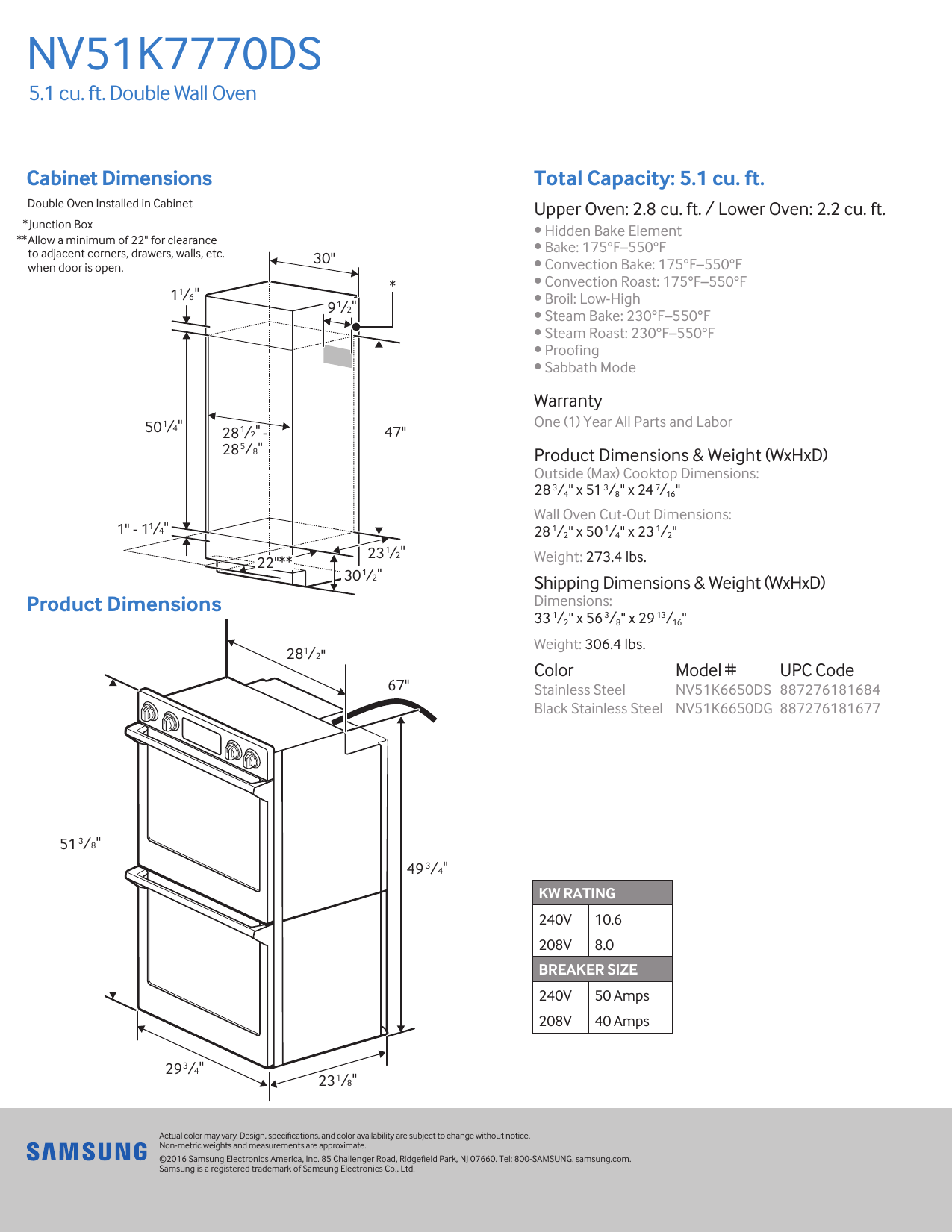 Samsung NV51K7770DG Installation guide | Manualzz