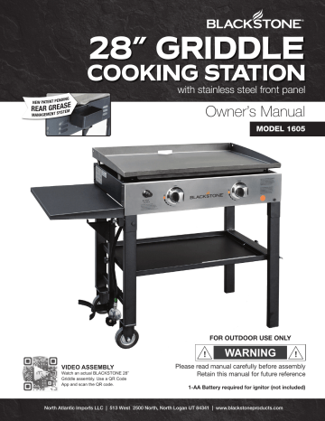 Blackstone 28 in. 2-Burner Griddle Cooking Station in Black 1517