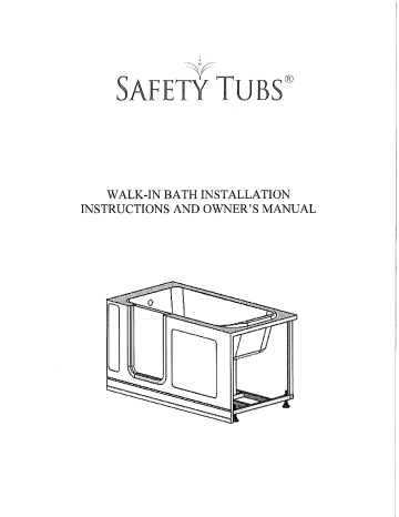 Safety Tubs SSA4828LD-WH Gelcoat Entry Series Walk-In Tub With Dual Jet