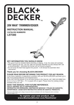 BLACK DECKER LST300 Manual Product information User manual