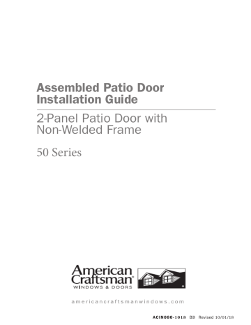 American Craftsman 60557lblhz 72 In X, American Craftsman Sliding Door Installation
