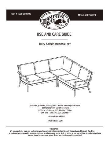 Hampton bay riley sectional hot sale