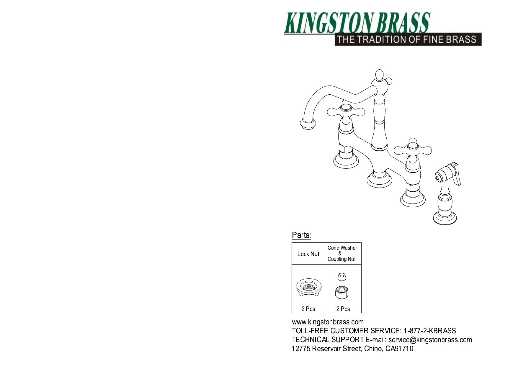 Kingston Brass Hks7278axbs Installation Guide Manualzz