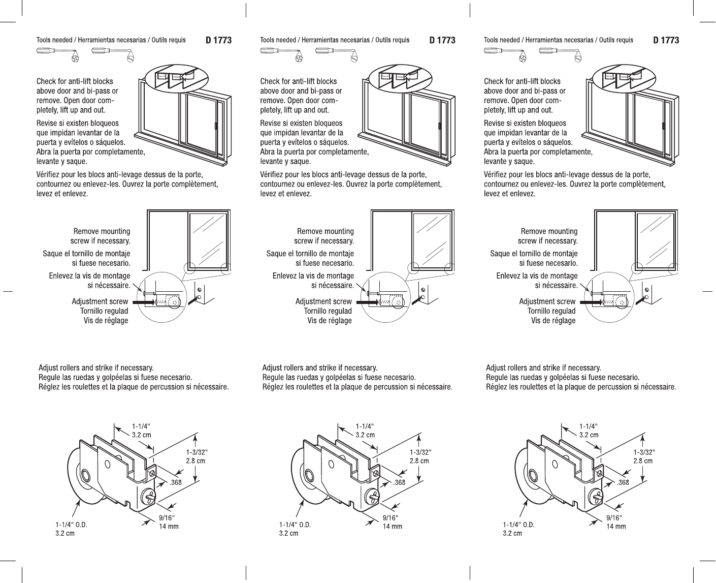 PrimeLine 11/4 in. Steel Ball Bearing Sliding Door Roller Assembly