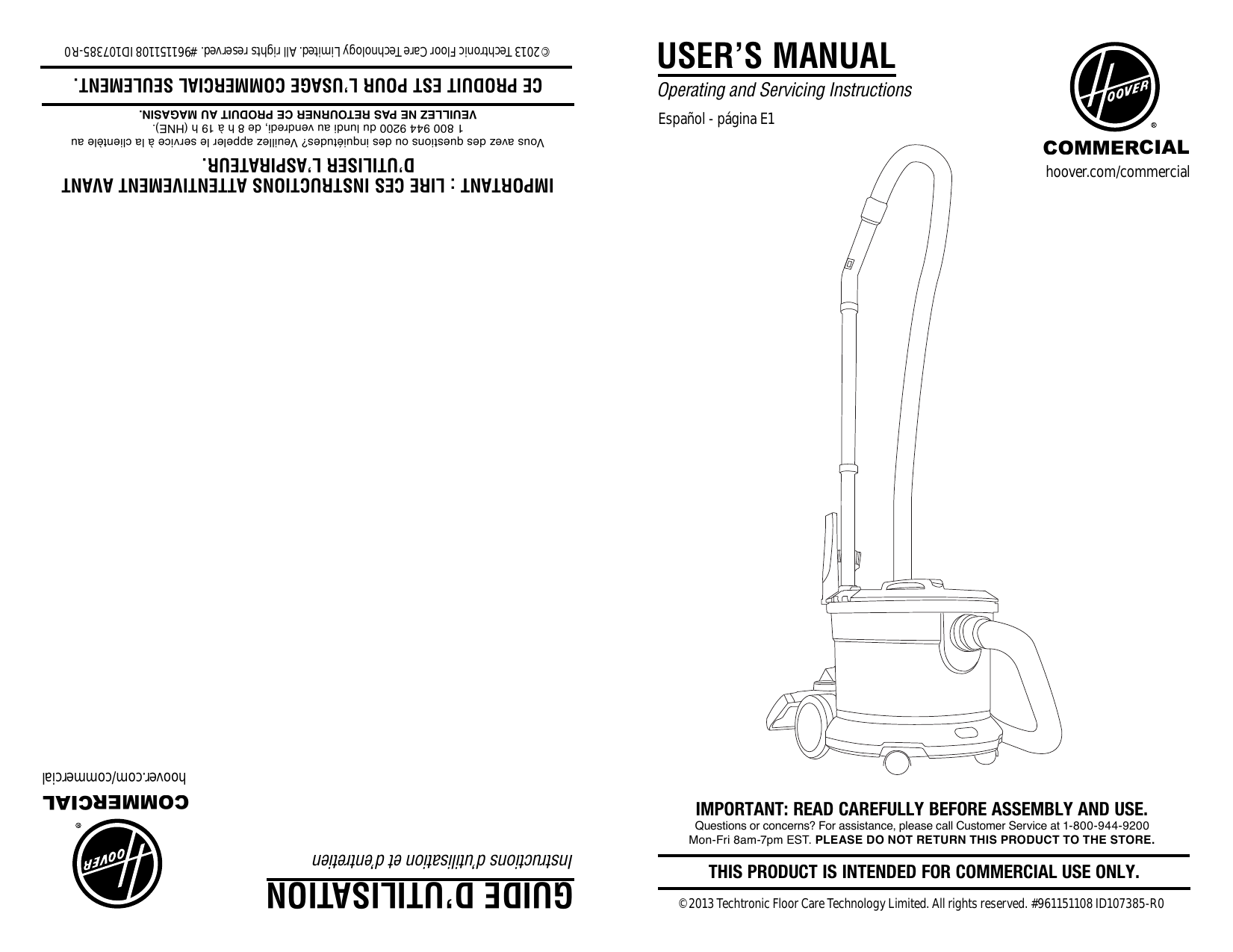 Hoover CH32008 User guide | Manualzz