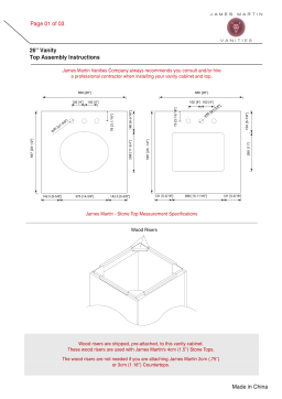 James Martin Vanities 500V72HON4CAR - Assembly Instructions, User Guide