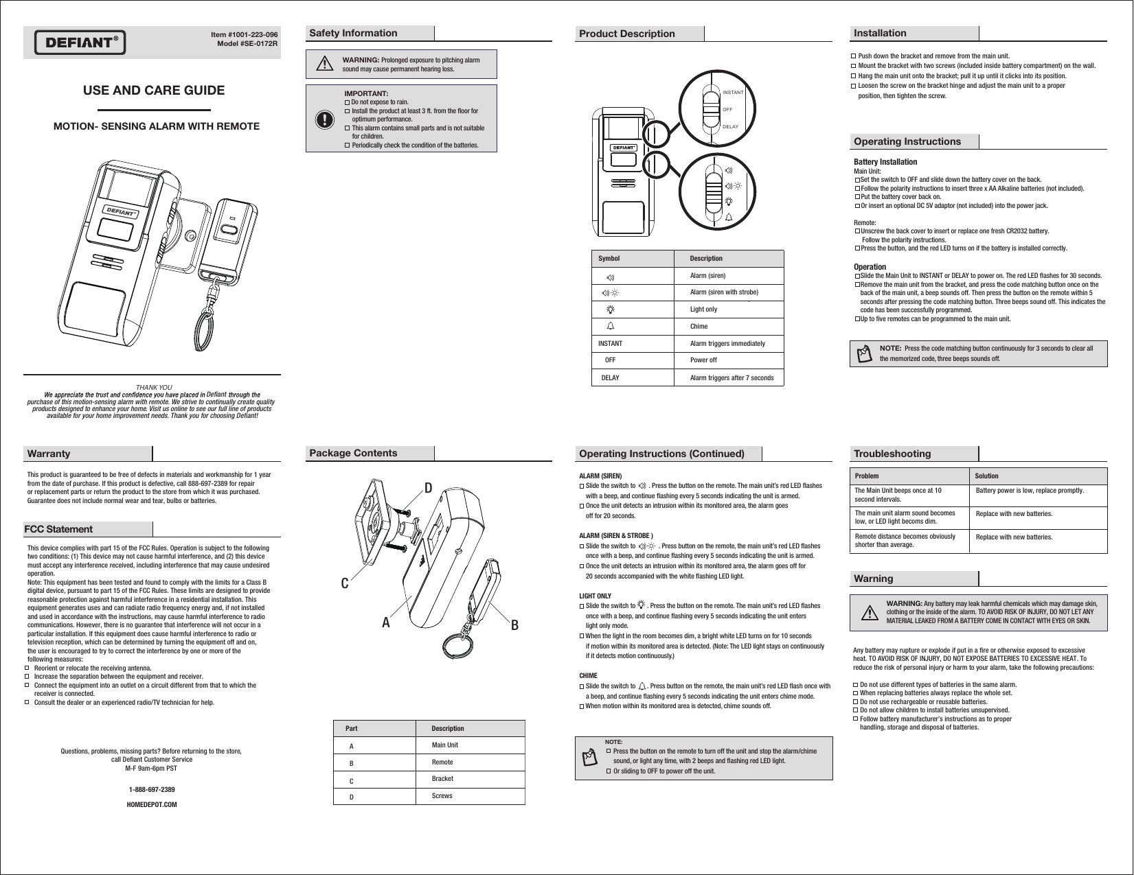 Defiant Se 0172r User Manual Manualzz