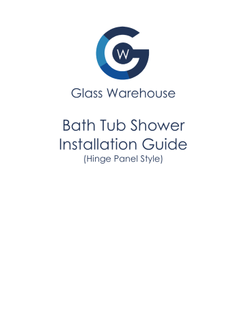 Glass Warehouse GW-B-GH-51-SB 58.25 x 51 Frameless Shower Bath Door - Glass Hinge