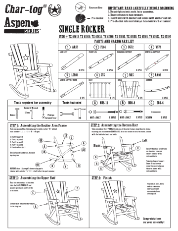 leigh country char log rocker