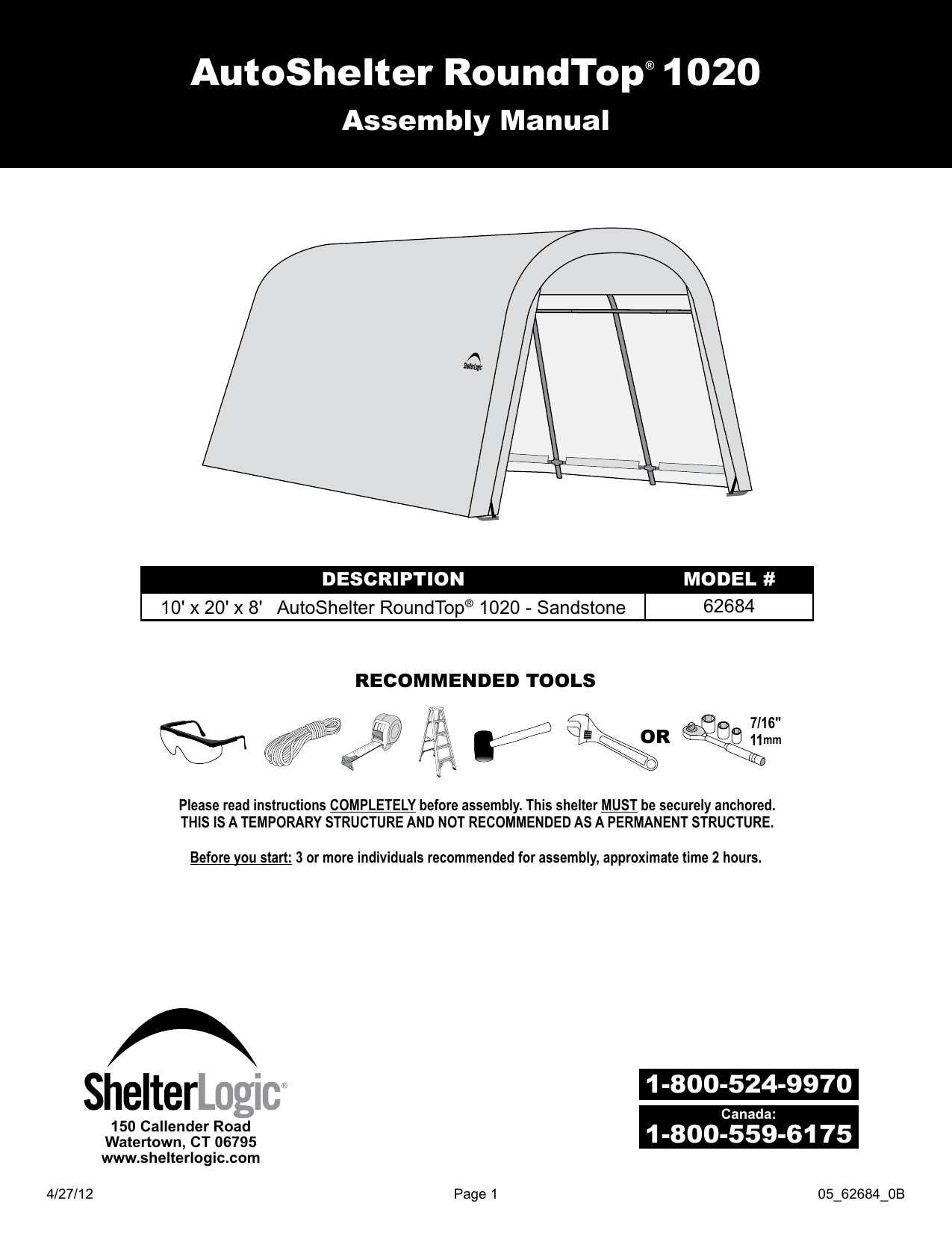 Autoshelter 1015 outlet