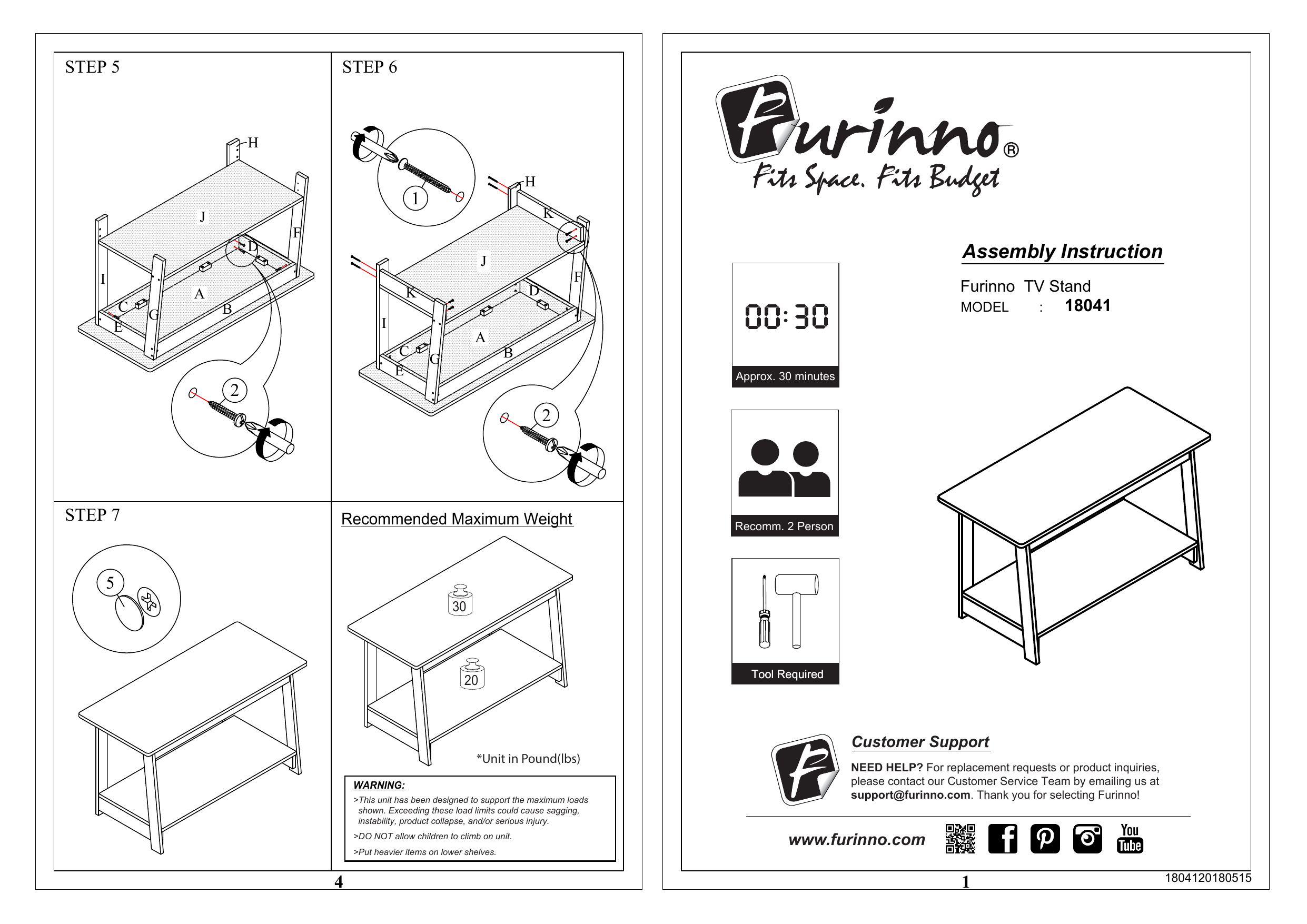 Furinno 18041gyw Beginning French Oak Grey Tv Stand Instructions Assembly Manualzz