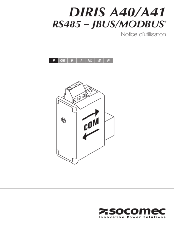 Socomec DIRIS A-30/A-41 Mode D'emploi | Manualzz